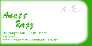 anett rajz business card